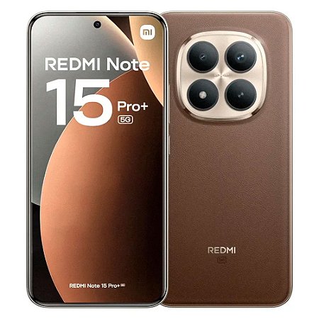 Smartphone Redmi Note 15 Pro Plus 5G 256gb/8gb de RAM, Câmera de 200Mp, Tela AMOLED 120Hz, Versão Global, Marrom - Xiaomi