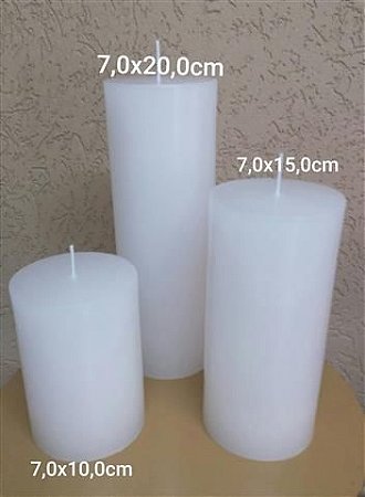 Trio de velas cilíndricas