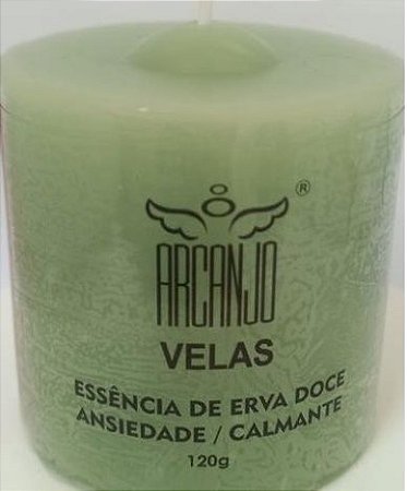 Vela aromática com essência de erva doce