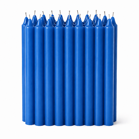 Vela palito 15 cm, 24g 12 cores - caixa com 24 pacotes c/ 8 velas cada