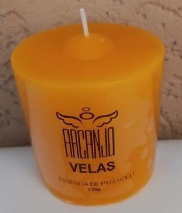 Vela aromatíca com essência de patchouli