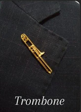 BROCHE MUSICAL TROMBONE