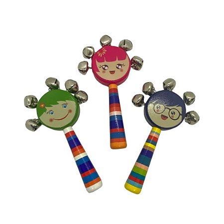 GUIZOS COM CABO COLORIDO CARINHAS INFANTIL