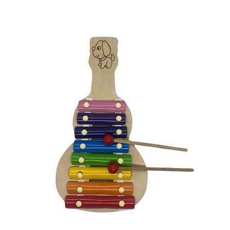 METALOFONE INFANTIL VIOLÃO GRANDE 8 NOTAS