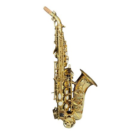 Saxofone soprano curvo Hoyden seminovo completo
