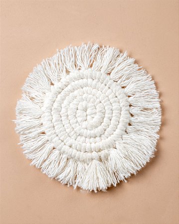 Porta Vela/Copo em Macramê