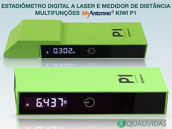 Estadiômetro Digital Medidor de Distância a Laser Portátil Multifuncional MyAntenna Kiwi P1