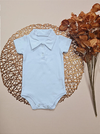 Body Pólo Manga Curta - Branco