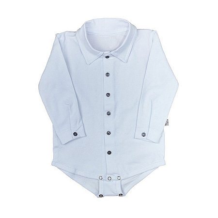 Body Camisa Social Manga Longa Extensível Branca  - 2-3