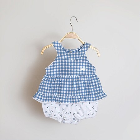 Macacão Baby Vichy Caranguejo - Keko