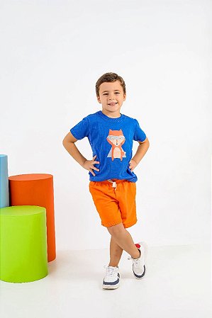 Conjunto T-Shirt + Short Moletinho - Raposa