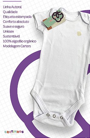 Body Brotinhos 100% Algodão Orgânico - Branco