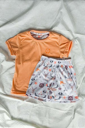 Pijama Camiseta Manga Curta + Short - Selva