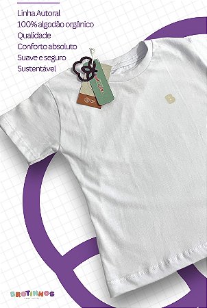 T-shirt Unissex Brotinhos 100% Algodão Orgânico - Branca