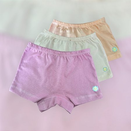 Calcinha Shortinho 100% Algodão - G (6-8 anos)