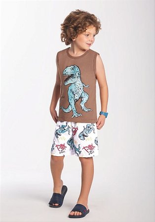 Conjunto Regata + Short Tactel Dino