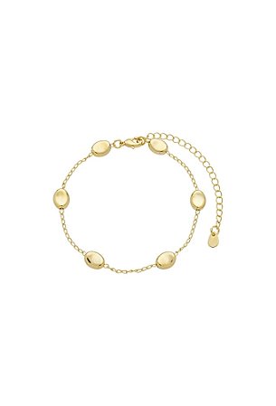 Pulseira Delicada com Gotas Lisas Ouro