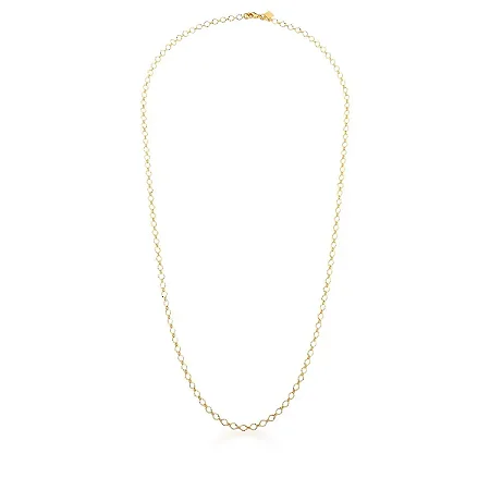 Corrente com Elos Ovais 80cm Ouro