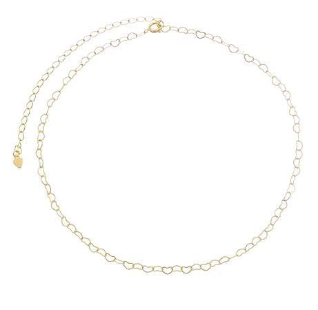 Choker Elos de Coração Ouro