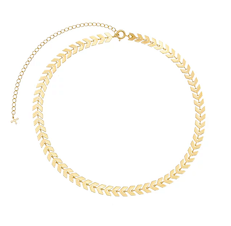 Choker Escama de Peixe Ouro