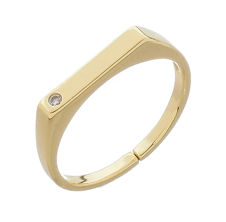 Anel Ajustável com Zircônia