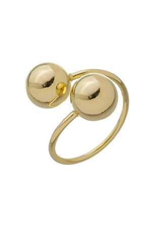 Anel Ajustável com Bolas Ouro