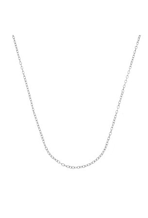 Colar Cadeado 45cm Ródio