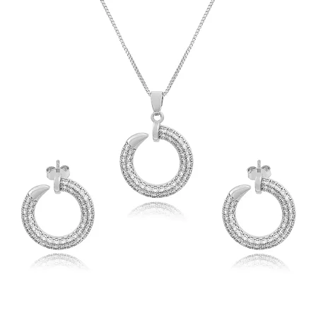 Conjunto Prego Cravejado Ródio