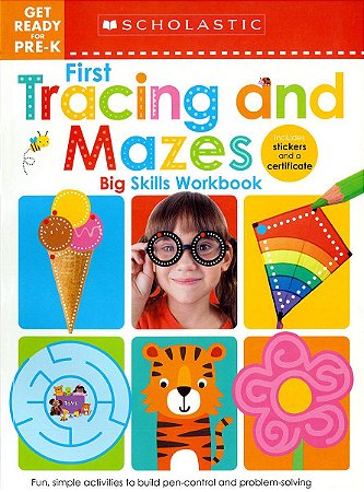 Pre-K Big Skills Workbook: Tracing and Mazes