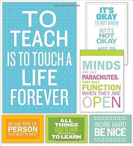 Inspirational quotes posters set bulletin board