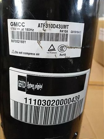 Compressor ATF310D43UMT Midea 38MBMA36M5 - Desmontado de Equipamento