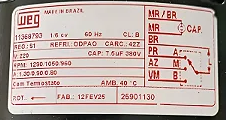 Motor Ventilador Dutado|Bult-In Carrier 30000|360000 Btus|25901130