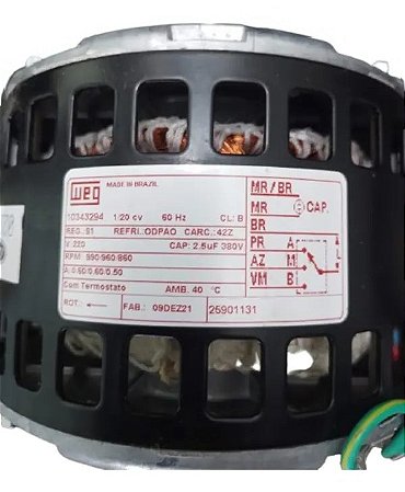 Motor Ventilador Bult-In 42BQA048510KC Carrier 48.000 Btus