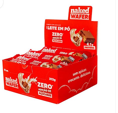 Naked Wafer - Chocolate ao Leite - 12 un.
