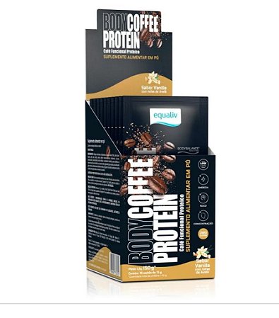 Body Coffee Protein Vanilla  10 SACHÊS DE 25g. Equaliv