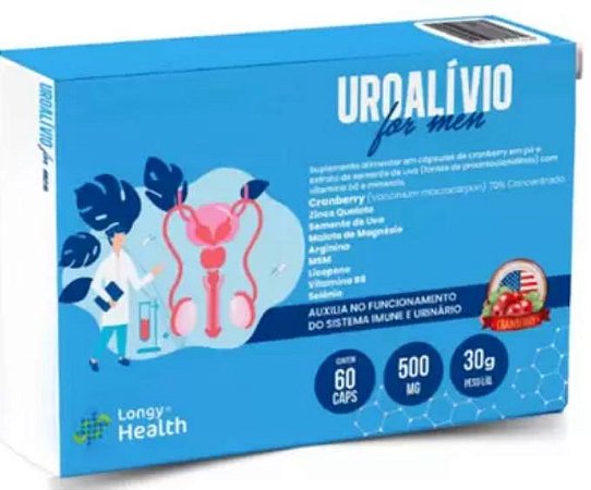 Uroalívio For Men 60 capsulas para Trato Urinário
