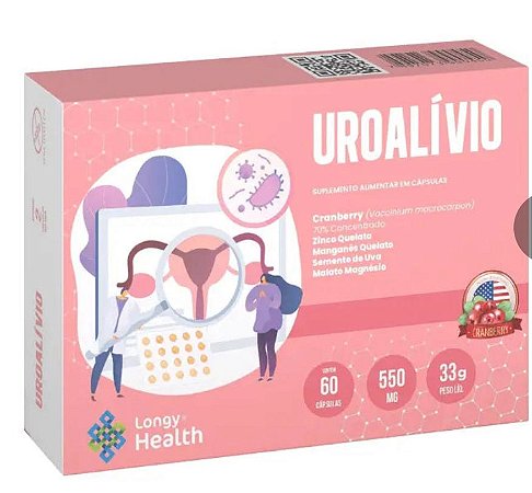 Uroalívio 60 Capsulas Para Infecção Urinária - Mulher