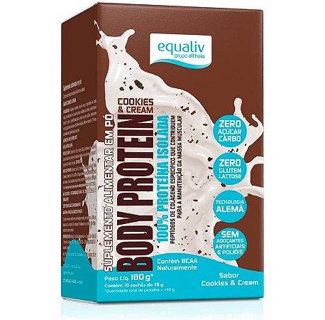 Body Protein Cookies & Cream - 10 Sachês