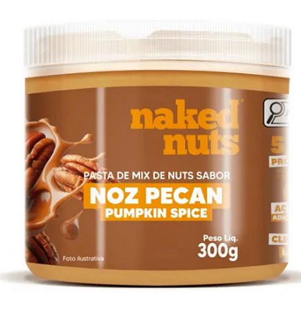 Pasta de Mix de Nuts sabor Noz Pecan - Naked Nuts - Pasta Zero Açúcar