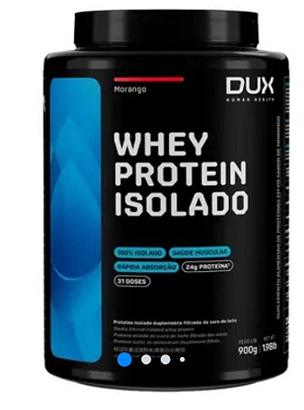 Whey Protein Isolado - Morango - 900G.