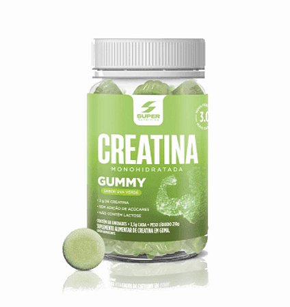 Super Gummy Creatina Sabor Uva Verde (60 gomas)