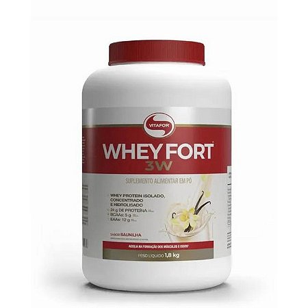 WHEY FORT 3W POTE 1800G BAUNILHA