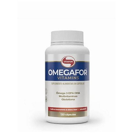 OMEGAFOR® VITAMINS: Ômega 3 + 7 Vitaminas 120 Cápsulas