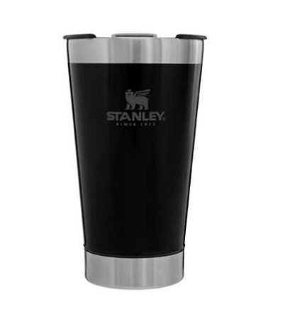 Copo Térmico de cerveja Preto Stanley com tampa e abridor | 473ML