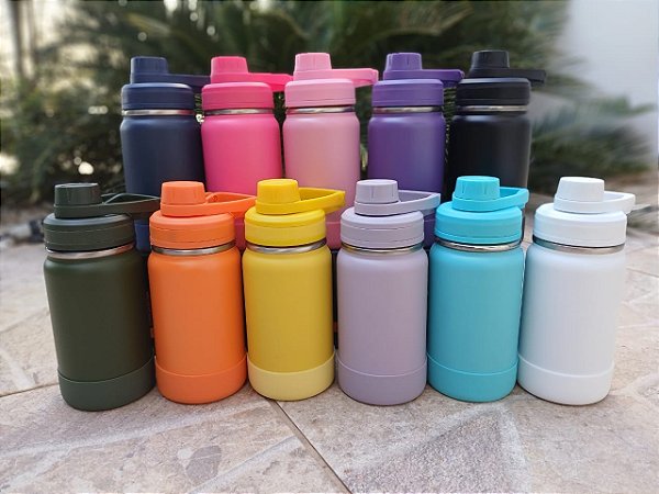 Garrafa Térmica 350 ml infantil Personalizada à laser com seu nome ou logomarca