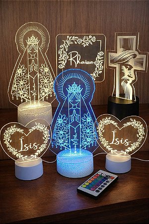 Luminárias personalizadas em acrílico