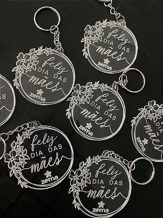 Kit 50 Chaveiros Personalizados em Acrílico a Laser – Lembrancinhas