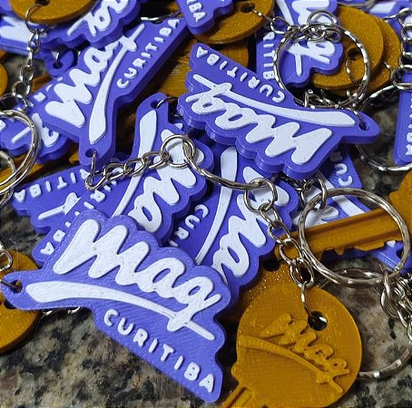 Kit 50 Chaveiros Personalizados em 3D – Nome, Logo ou Tema