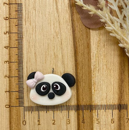 BISCUIT PANDA LAÇO ROSA BEBÊ