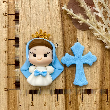 BISCUIT KIT NOSSA SENHORA DAS GRAÇAS E CRUCIFIXO